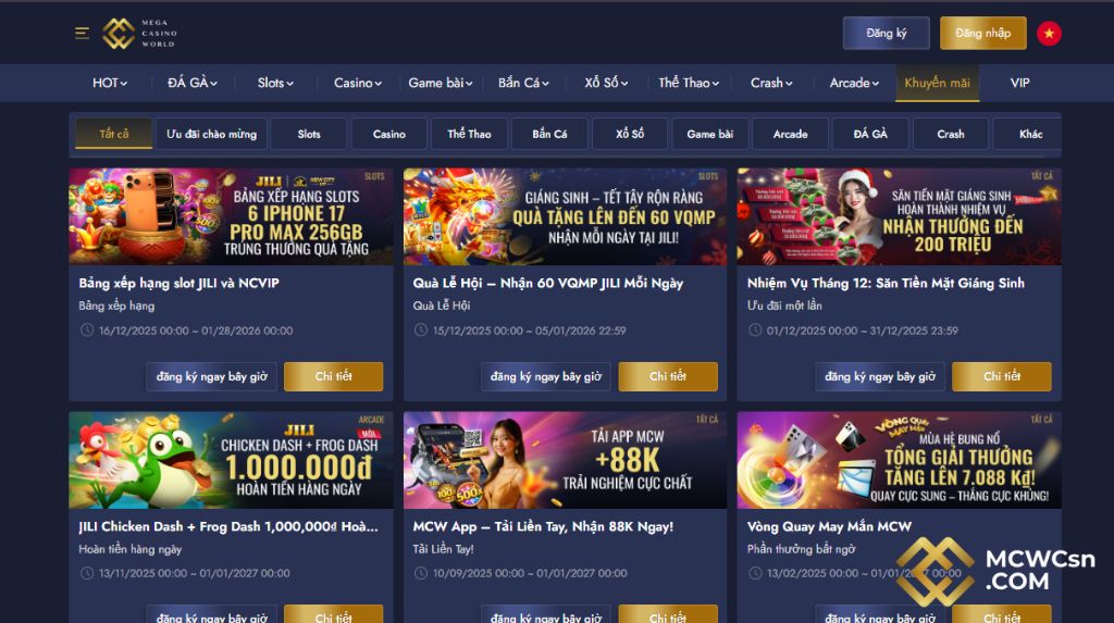 Tổng quan vòng quay miễn phí MCW